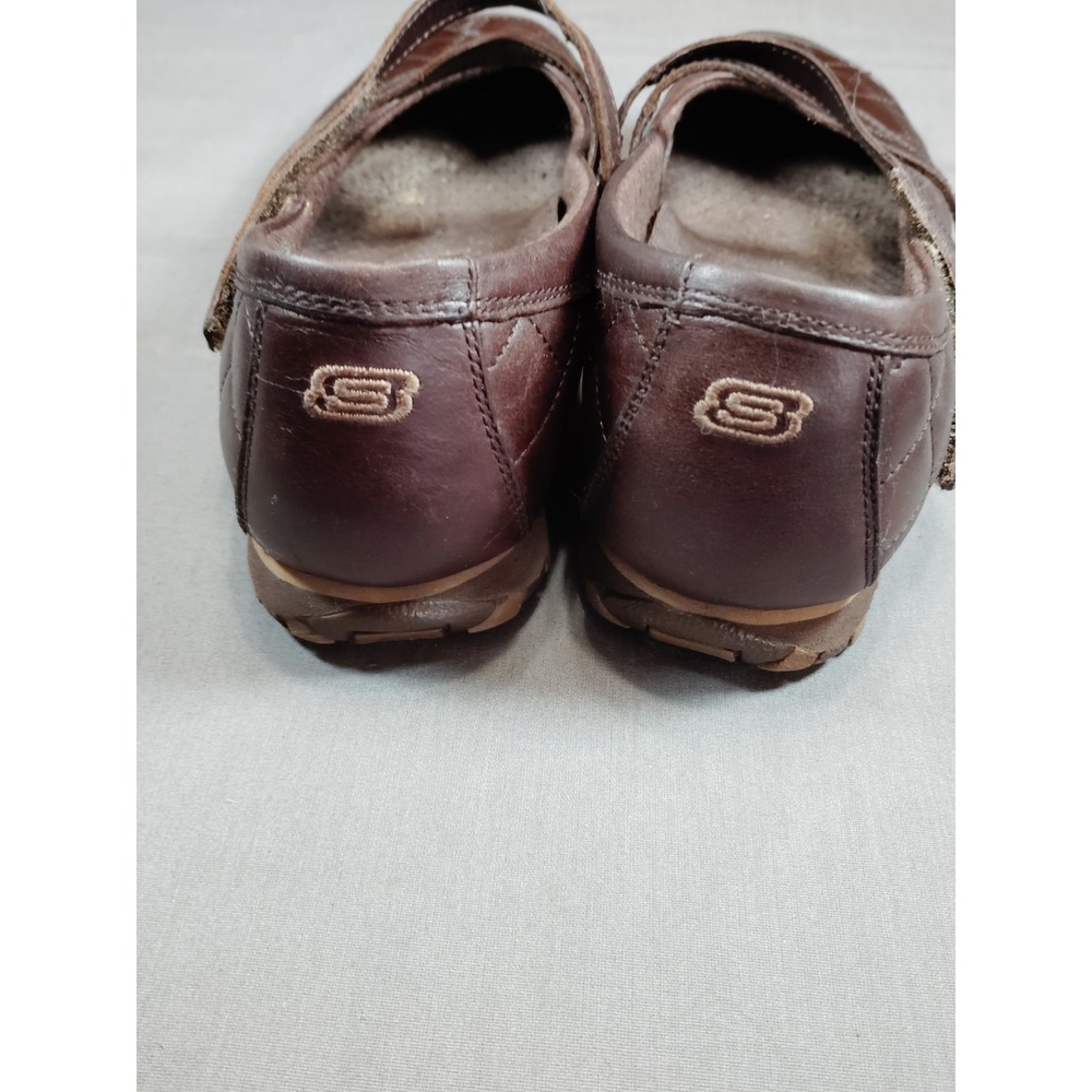 Skechers Brown Quilted Mary Jane Resort Preppy Walking Comfort Shoes Women 7 - Picture 6 of 12